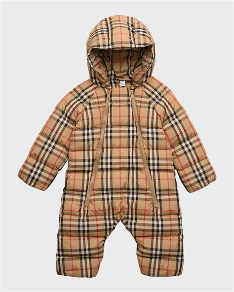 burberry gold snowsuit|baby check print snowsuit.